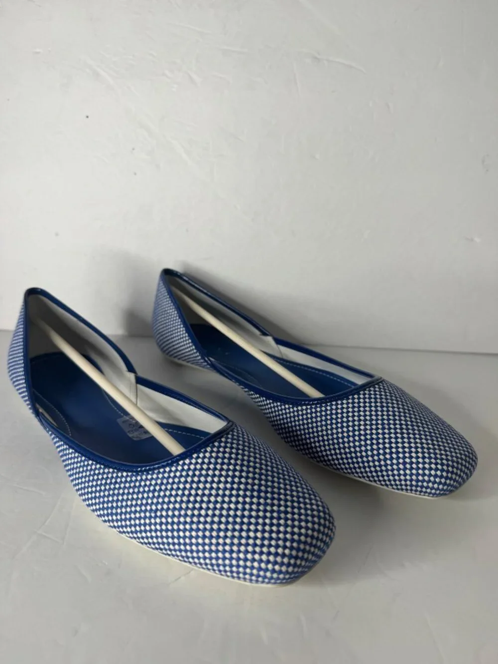Hogan Scarpe Ballet Flats Coquette Shoes Donna Blue White Womens EU 39 US 9 NIB
